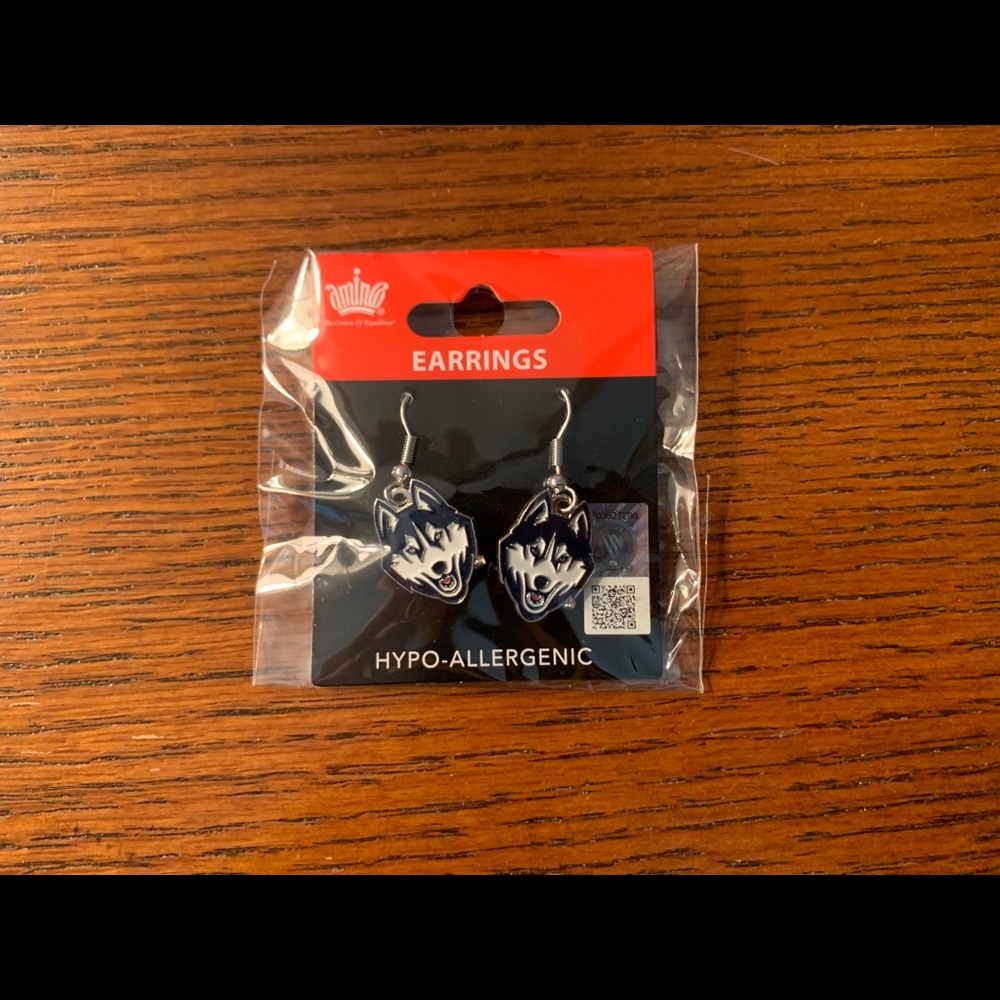 UConn Husky Earrings
